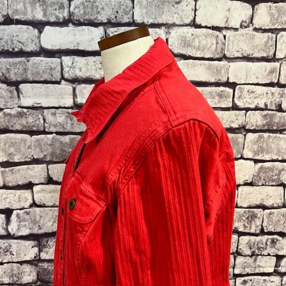 Coldwater Creek Red Button Down Jacket Size 18W - Picture 6 of 10